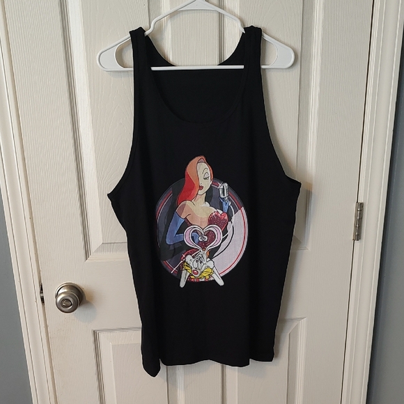 Roger Rabbit And Jessica Rabbit Black Graphic Tank - Picture 1 of 6